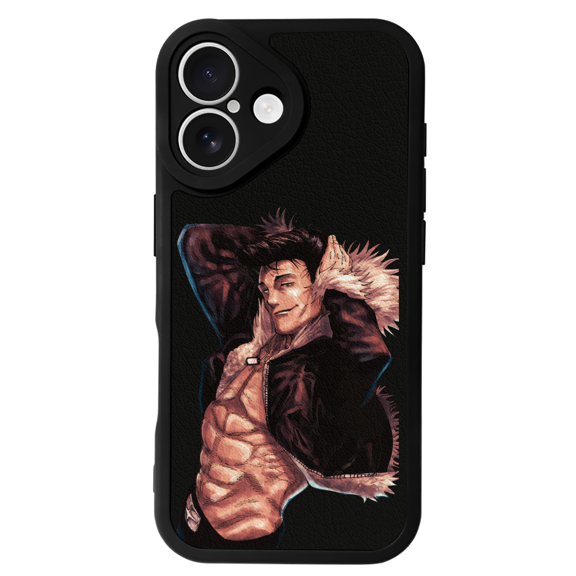 （画像用） 呪術廻戦 Jujutsu Kaisen 【iPhone 16シリーズ対応】シリコンスマホケース（レザー調） 材質：シリコン